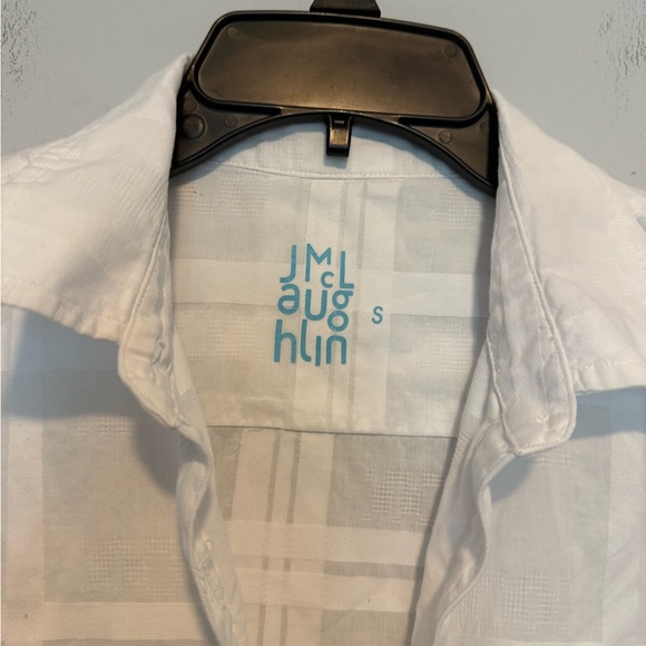 J. McLaughlin White Popover Tunic 3/4 Sleeve Collared Size Small - Picture 2 of 5